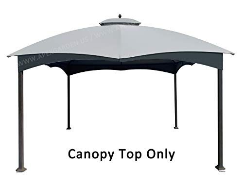 APEX GARDEN Replacement Canopy Top for Lowe's Allen Roth 10X12 Gazebo #GF-12S004B-1 (Grey)