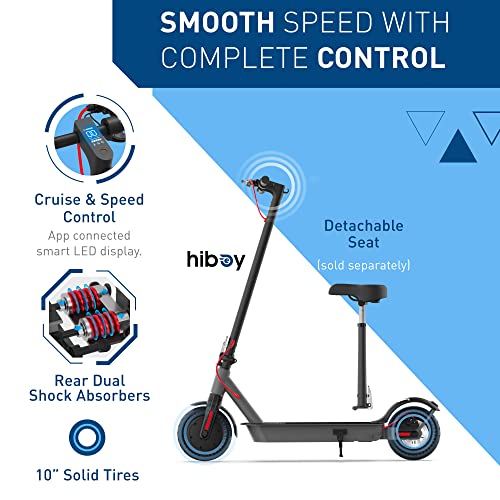 Hiboy S2 Pro Electric Scooter, 500W Motor, 10" Solid Tires, 25 Miles Range, 19 Mph Folding Commuter Electric Scooter for Adults