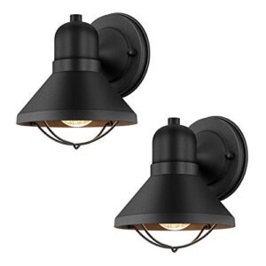 arpenter outdoor wall light fixtures, 2-pack wall sconce in powder coated finish for front porch, house, garage, rentals, playhouse