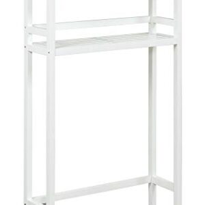 48" White 2-Tier Contemporary Bathroom Space Saver Shelf