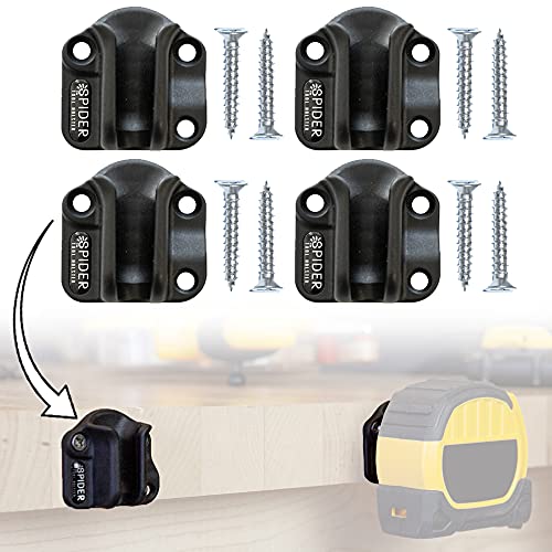 Spider Tool Holster - Tool Docks - Pack of Four - Easy to Install, Spider Compatible Tool Docking Stations for use on Garage Boards, Work Benches, Tool Boxes, Ladders and More