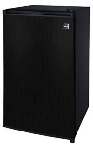 rca rfr335, 3.2 cu ft compact design mini fridge with freezer, black stainless