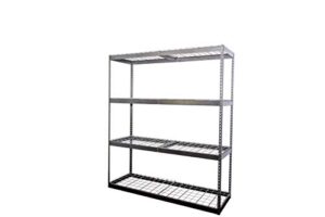 saferacks garage shelving unit - storage shelf that holds 500 pounds per shelf rack - all steel shelves for storage - easy to assemble shelving storage, garage shelf, hammertone (24" x 72" x 84")