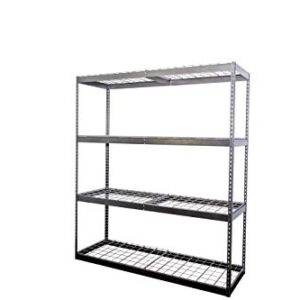 SafeRacks Garage Shelving Unit - Storage Shelf That Holds 500 Pounds Per Shelf Rack - All Steel Shelves for Storage - Easy to Assemble Shelving Storage, Garage Shelf, Hammertone (24" x 72" x 84")