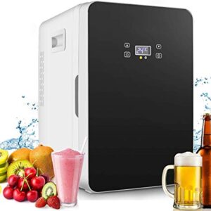 20L Mini Fridge, Mini Freezer, Large Capacity Compact Cooler and Warmer with Digital Thermostat Display and Control Temperature, Single Door Mini Fridge Freezer for Cars, Road Trips, Homes, Offices.