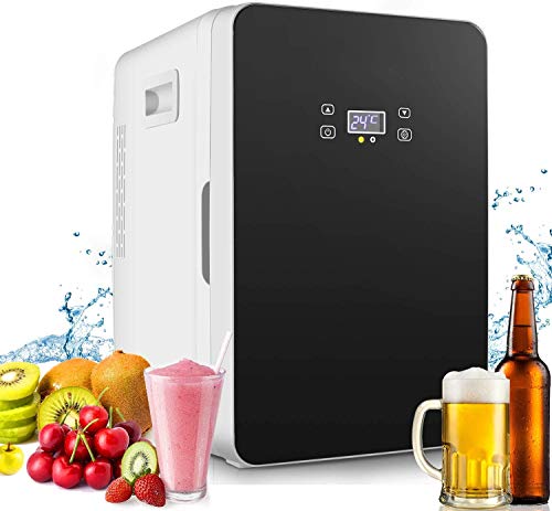 20L Mini Fridge, Mini Freezer, Large Capacity Compact Cooler and Warmer with Digital Thermostat Display and Control Temperature, Single Door Mini Fridge Freezer for Cars, Road Trips, Homes, Offices.