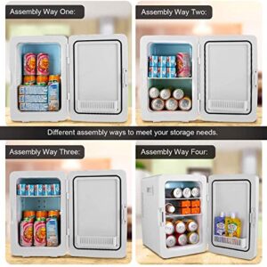 20L Mini Fridge, Mini Freezer, Large Capacity Compact Cooler and Warmer with Digital Thermostat Display and Control Temperature, Single Door Mini Fridge Freezer for Cars, Road Trips, Homes, Offices.