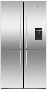 fisher & paykel series 7 rf203qduvx1 36 inch freestanding counter depth quad door refrigerator freezer with 18.9 cu. ft. capacity, ice maker, water dispenser, variable temperature zone, touch control