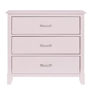 dream on me universal 3 drawers chest | kids bedroom dresser | three drawers dresser mid century modern, blush pink