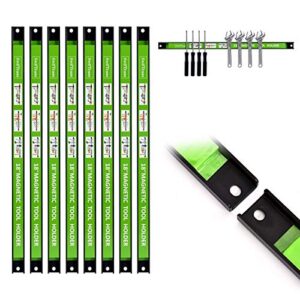 Magnetic Tool Holder 18 Inch 8 Pack Heavy Duty Magnet Tool Bar Strip Rack Wall Mount Green¡­