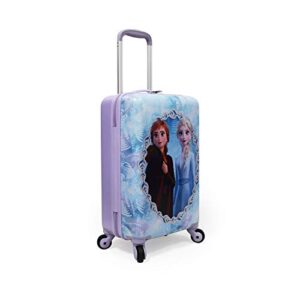 Disney Frozen Suitcase II Anna Elsa Luggage Hard Side Tween Spinner Rolling Suitcase for Kids, Carry-On Travel Trolley - 20 Inch