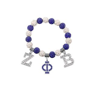 cenwa zpb dove bracelet 1920 greek sorority jewelry gift for finer women(zpb beads- br)