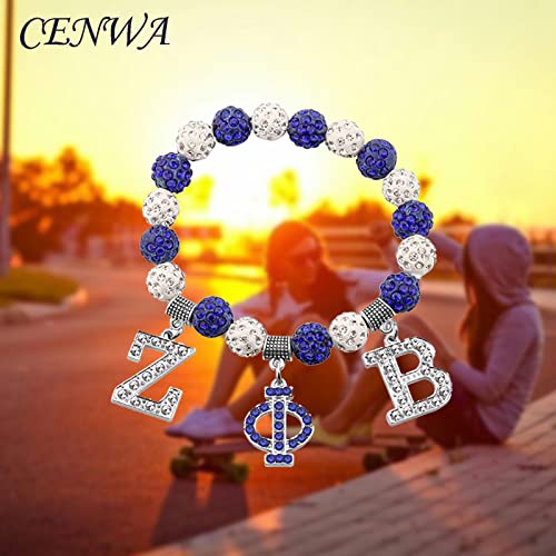 CENWA ZPB Dove Bracelet 1920 Greek Sorority Jewelry Gift for Finer Women(ZPB beads- Br)