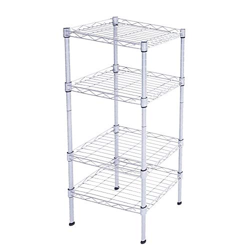 samanoya 4-Shelf Storage Rack,Adjustable Heavy Duty Storage Shelving Unit,Steel Organizer Wire Rack Use for Kitchen Pantry Laundry Garage Closet Utility (13.77" L x 9.84" W x 31.5" H)