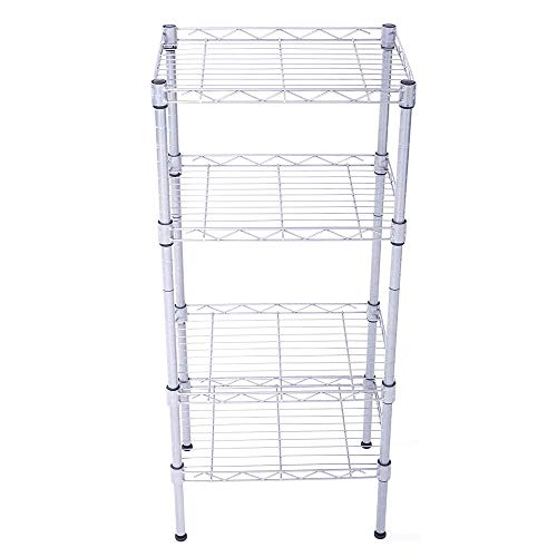 samanoya 4-Shelf Storage Rack,Adjustable Heavy Duty Storage Shelving Unit,Steel Organizer Wire Rack Use for Kitchen Pantry Laundry Garage Closet Utility (13.77" L x 9.84" W x 31.5" H)