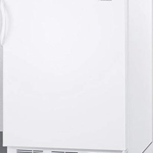 Summit Appliance FF7WADA ADA Compliant Commercial All-Refrigerator for Freestanding General Purpose Use with Flat Door Liner, Adjustable Thermostat, Auto Defrost Operation and White Exterior