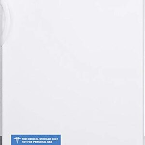 Summit Appliance FF7LW Commercially Listed Freestanding All-Refrigerator for General Purpose Use with Front Lock, Automatic Defrost, Stainless Steel Wrapped Door, Towel Bar Handle and White Exterior