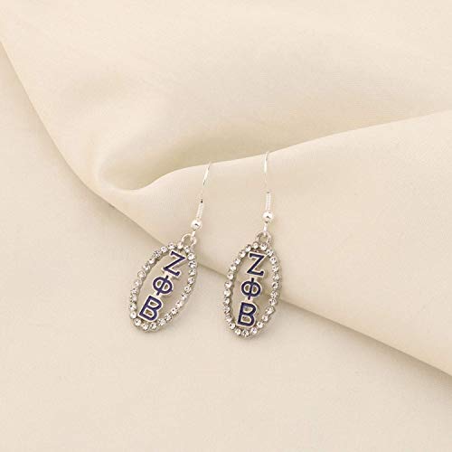 SEIRAA Sorority Inspired Rhinestone Earring Zeta Dove Gifts for Sorority Sisters (Drill earring)