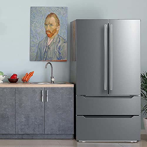 SMETA Refrigerator French Door with Ice Maker for Kitchen 36'' Inch Stainless Steel Counter Depth Full Size Refrigerators Fridge Bottom Freezer Cooling 22.5 Cu.Ft Double Door Fridgerator Freezer Home Use 23 CU FT
