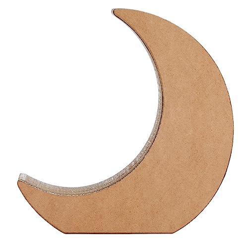 Farmlyn Creek Wooden Crescent Moon Shelf for Crystal Display, Essential Oils, Rustic-Style Home, Room Decor (Small, 10 x 10.2 x 2 in)