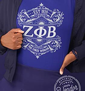 Bad Bananas Zeta Phi Beta Sorority Paraphernalia - The Finer Woman - Crew Neck Shirt - True-Royal X-Large