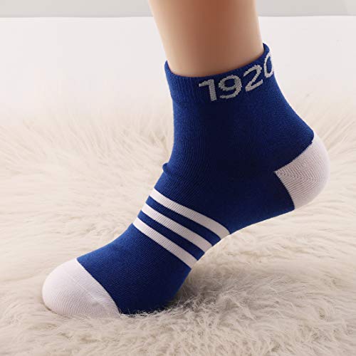 JXGZSO 2 Pairs Sorority Socks Ankle Socks Blue 1920 Socks Sorority Sister Gift (1920 Ankle socks)