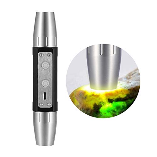 Jade Appraisal Light Detector Lamp, Super Bright DX6 USB Rechargeable 6 Lights Expert Jade Appraisal Flashlight for Jewelry Appraisal