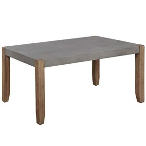 alaterre furniture newport 36" l faux concrete and wood coffee table