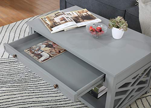 Alaterre Furniture Coventry 36" W Wood Coffee Table, Gray