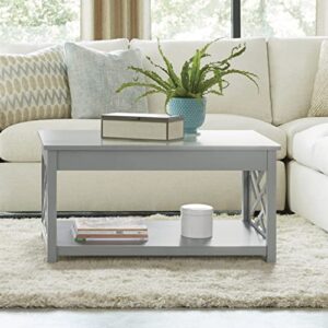 Alaterre Furniture Coventry 36" W Wood Coffee Table, Gray