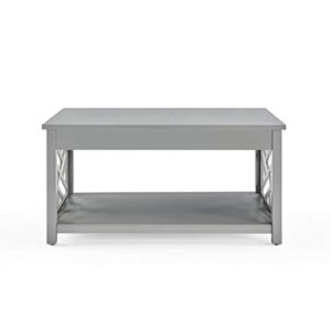 Alaterre Furniture Coventry 36" W Wood Coffee Table, Gray