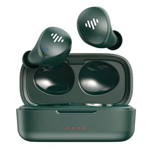 iluv mybuds wireless earbuds, bluetooth 5.3, built-in microphone, 20 hour playtime, ipx6 waterproof protection, compatible with apple & android, includes charging case & 4 ear tips, tb100 dark green