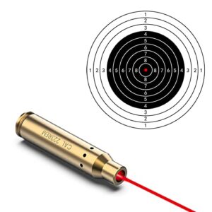 Feyachi 223 5.56 Laser Bore Sight .223 Rem 5.56mm NATO Red Laser Boresighter for Cal 223 556 with 3 Sets of Batteries