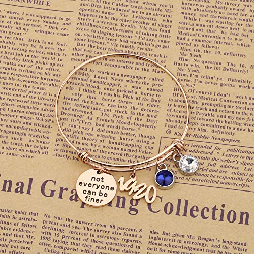 BAUNA Sorority Gifts Sorority Not Everyone Can Be Finer Bracelet Greek Sorority Jewellery Gift for Finer Women (Rose Gold 19 20 Sorority Gifts)