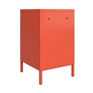 Novogratz Cache Metal Locker End Table, Orange