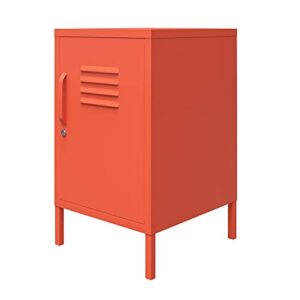 Novogratz Cache Metal Locker End Table, Orange