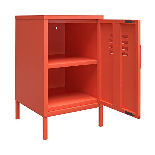 Novogratz Cache Metal Locker End Table, Orange