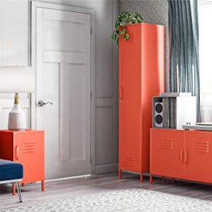 Novogratz Cache Metal Locker End Table, Orange