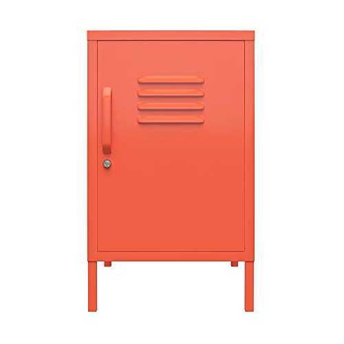 Novogratz Cache Metal Locker End Table, Orange