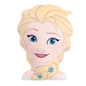 disney frozen 2 character head 13.5-inch plushie elsa, soft pillow buddy toy for kids, officially licensed kids toys for ages 2 up, gifts and presents by just play