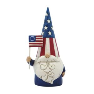 enesco jim shore heartwood creek gnomes around the world american patriotic figurine, 5.5 inch, multicolor