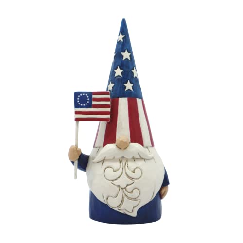 Enesco Jim Shore Heartwood Creek Gnomes Around The World American Patriotic Figurine, 5.5 Inch, Multicolor