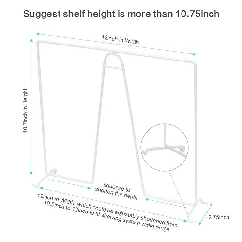 Kosiehouse Shelf Divider for Wire Shelving - Sturdy Wire Closet Shelf Divider Organizer and Storage Separator to Tidy Wardrobe Clothes