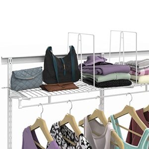 Kosiehouse Shelf Divider for Wire Shelving - Sturdy Wire Closet Shelf Divider Organizer and Storage Separator to Tidy Wardrobe Clothes