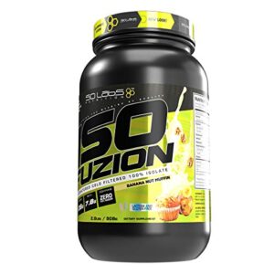 iso fuzion 100% whey isolate by scilabs nutrition | 28g non denatured protein powder, banana nut muffinflavor, 2lb