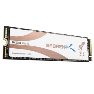 sabrent 2tb rocket q4 nvme pcie 4.0 m.2 2280 internal ssd maximum performance solid state drive r/w 4800/3600 mb/s (sb-rktq4-2tb)