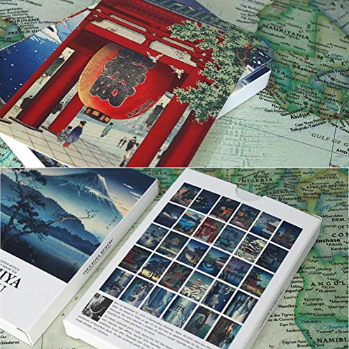 Beautiful Art Postcards set of 30 Tsuchiya Koitsu Post card variety pack Famous Painting Scenery,4 x 6 Inches