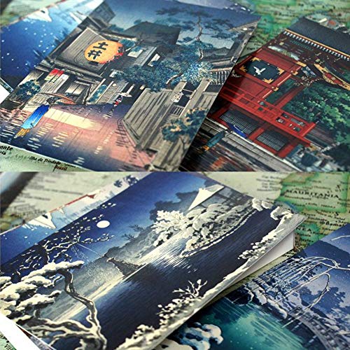 Beautiful Art Postcards set of 30 Tsuchiya Koitsu Post card variety pack Famous Painting Scenery,4 x 6 Inches