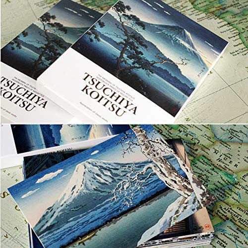 Beautiful Art Postcards set of 30 Tsuchiya Koitsu Post card variety pack Famous Painting Scenery,4 x 6 Inches