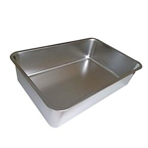 KUNWU SUS304 Stainless Steel Food Grade 6" Deep Extra Large Cat Litter Box Corrosion Resistant Durable Pan 23.5" x 15.5" x 6"